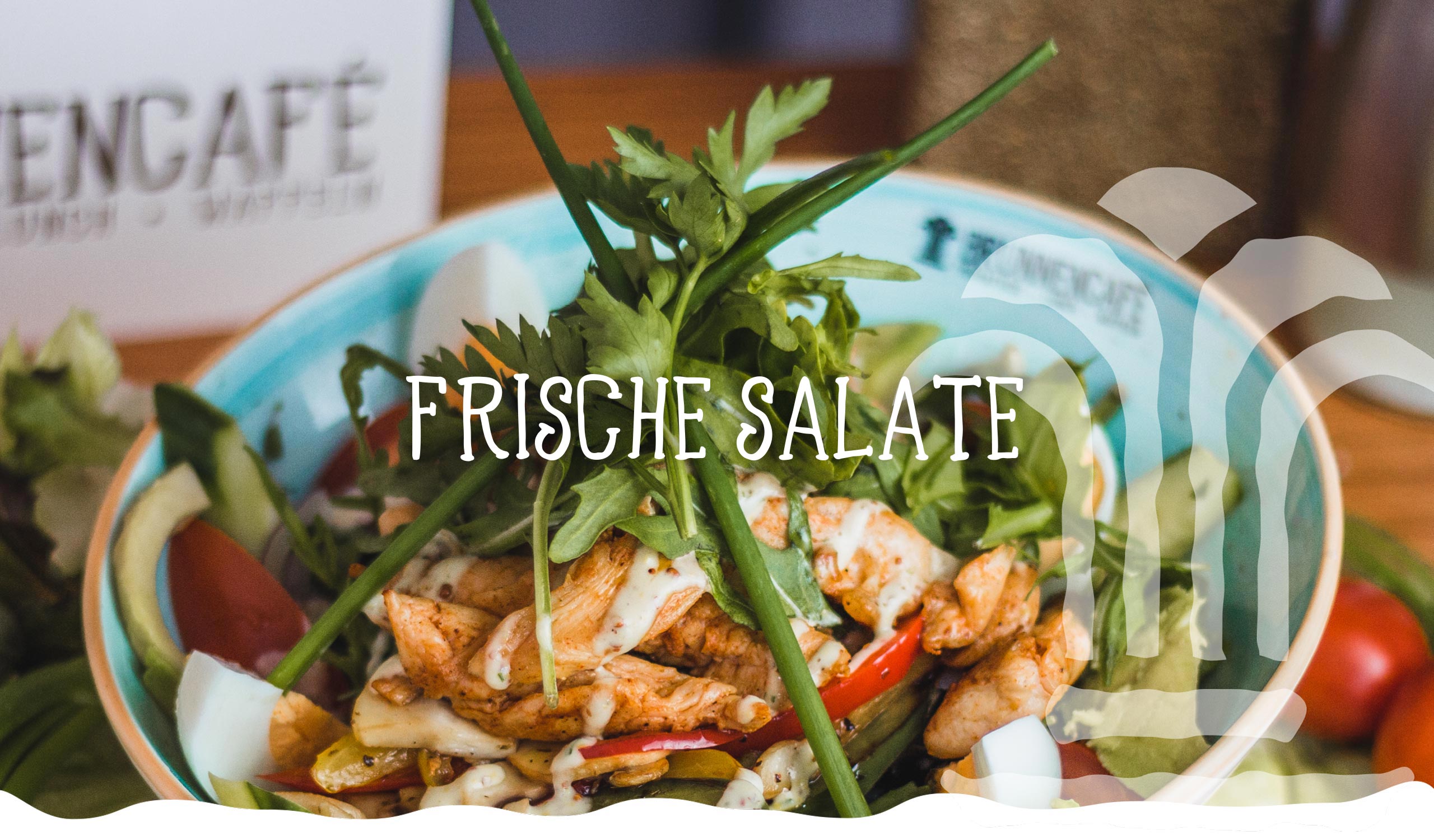 Frische Salate gibt's bei uns im Brunnencafé in Buchen